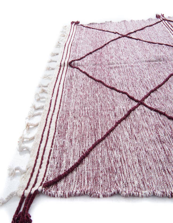 Detail image of  6' 6 x 9' 4  Hand Knotted Moroccan Wool Rug