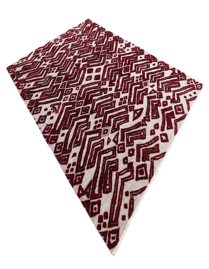 Detail image of  8' 10 x 12' 5  Hand Knotted Moroccan Wool Rug