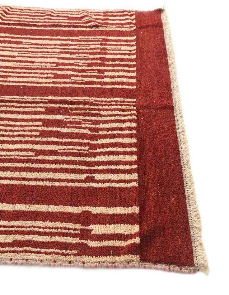 Detail image of  6' 1 x 9' 4  Hand Knotted Moroccan Wool Rug