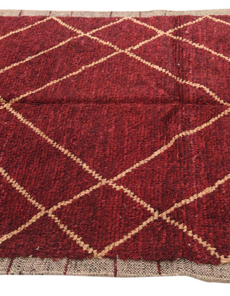 Detail image of  4' 1 x 6' 3  Hand Knotted Moroccan Wool Rug