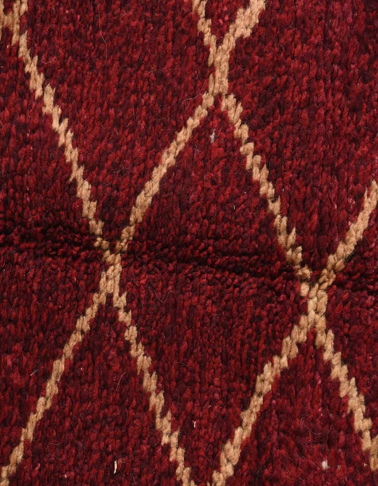 Detail image of  4' 1 x 6' 3  Hand Knotted Moroccan Wool Rug