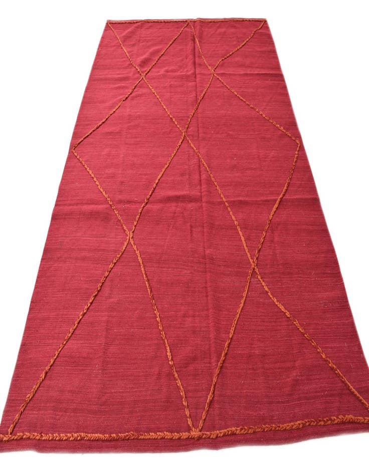 Detail image of  6' 9 x 9' 6  Hand Knotted Moroccan Wool Rug