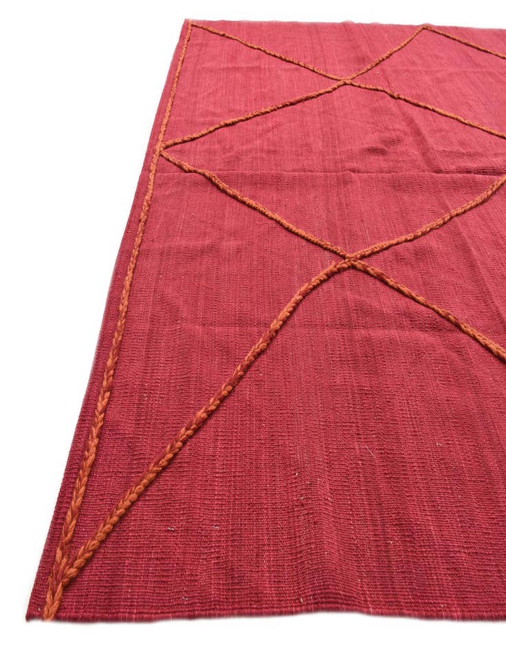 Detail image of  6' 9 x 9' 6  Hand Knotted Moroccan Wool Rug