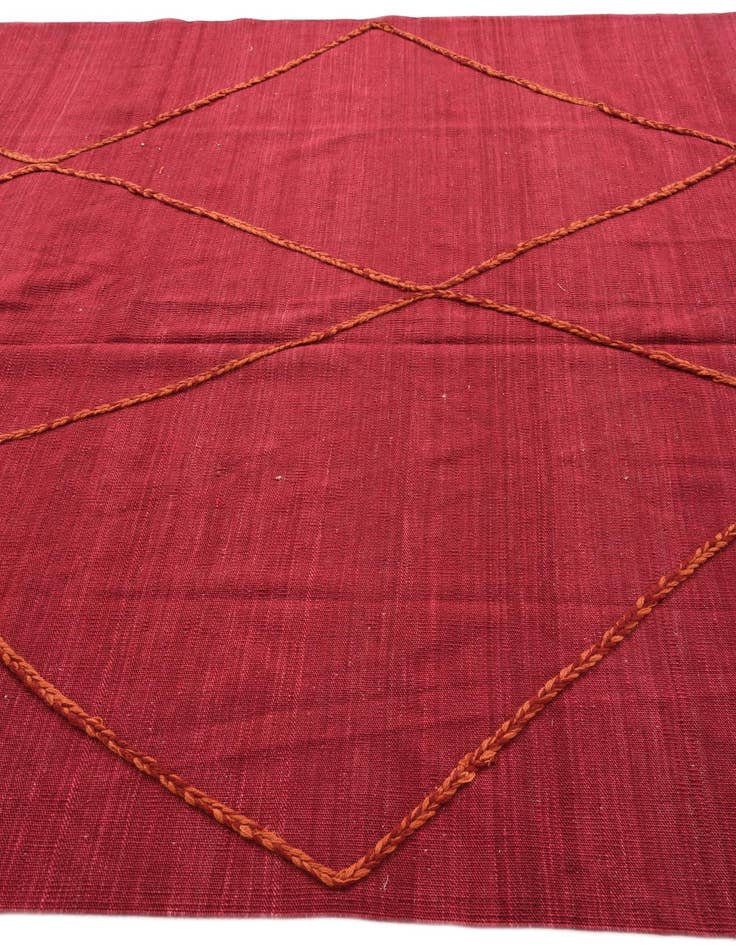 Detail image of  6' 9 x 9' 6  Hand Knotted Moroccan Wool Rug