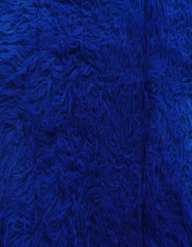 Detail image of  2' 4 x 4' 2  Hand Knotted Moroccan Wool Rug