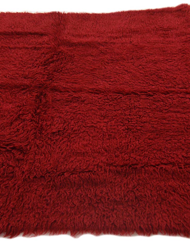 Detail image of  4' 3 x 5' 10  Hand Knotted Moroccan Wool Rug