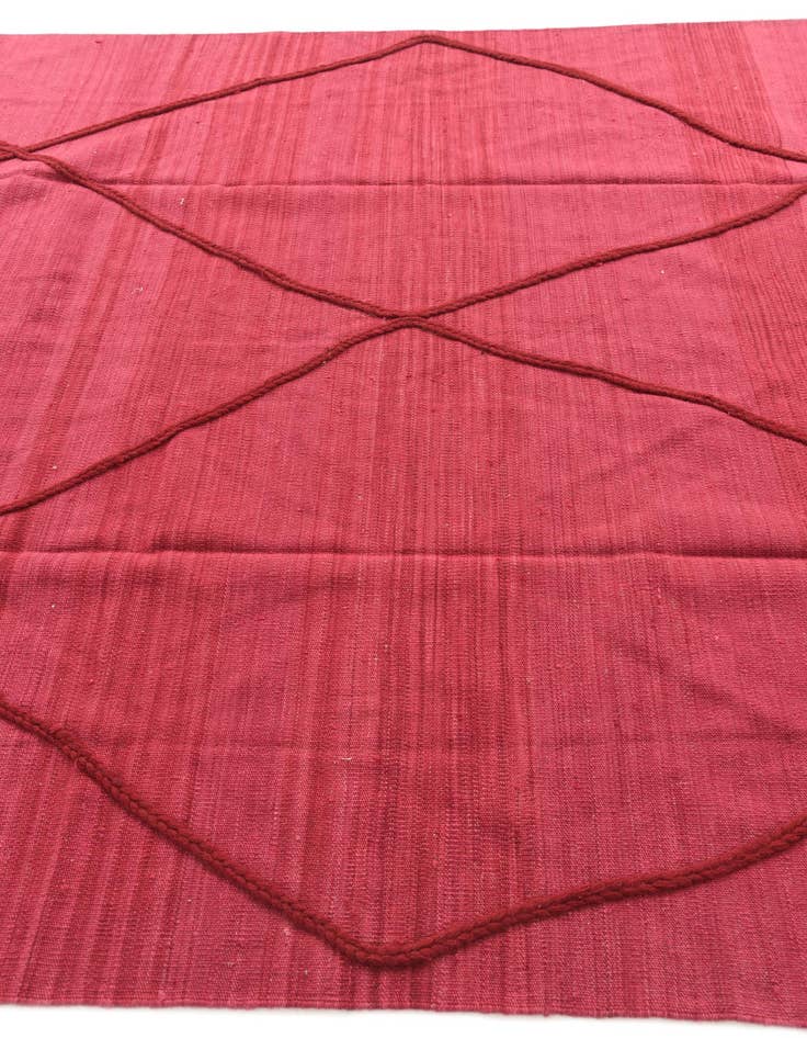 Detail image of  6' 9 x 9' 9  Hand Knotted Moroccan Wool Rug