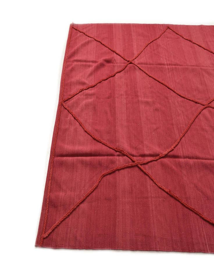 Detail image of  6' 10 x 9' 10  Hand Knotted Moroccan Wool Rug