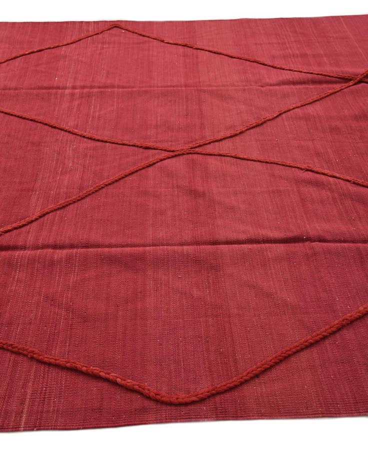 Detail image of  6' 10 x 9' 10  Hand Knotted Moroccan Wool Rug