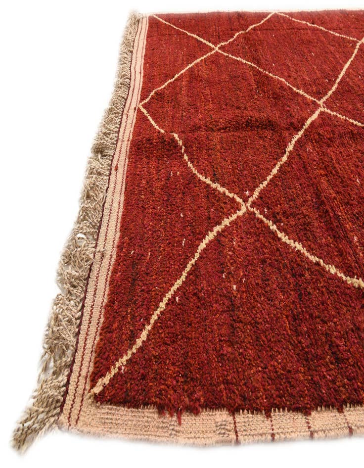 Detail image of  6' 4 x 9' 3  Hand Knotted Moroccan Wool Rug