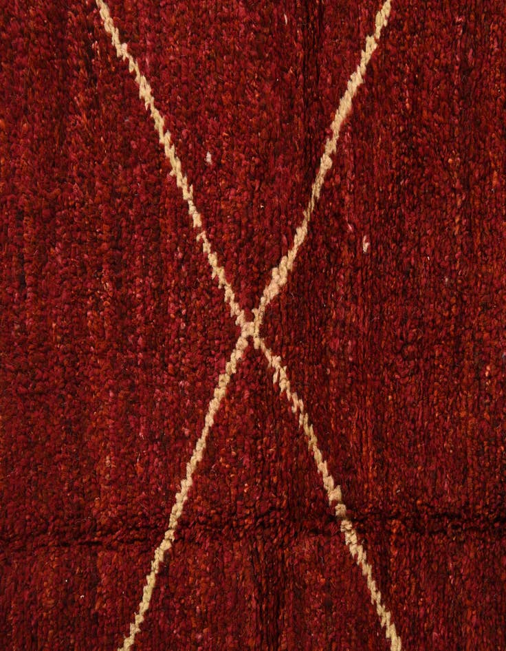 Detail image of  6' 4 x 9' 3  Hand Knotted Moroccan Wool Rug