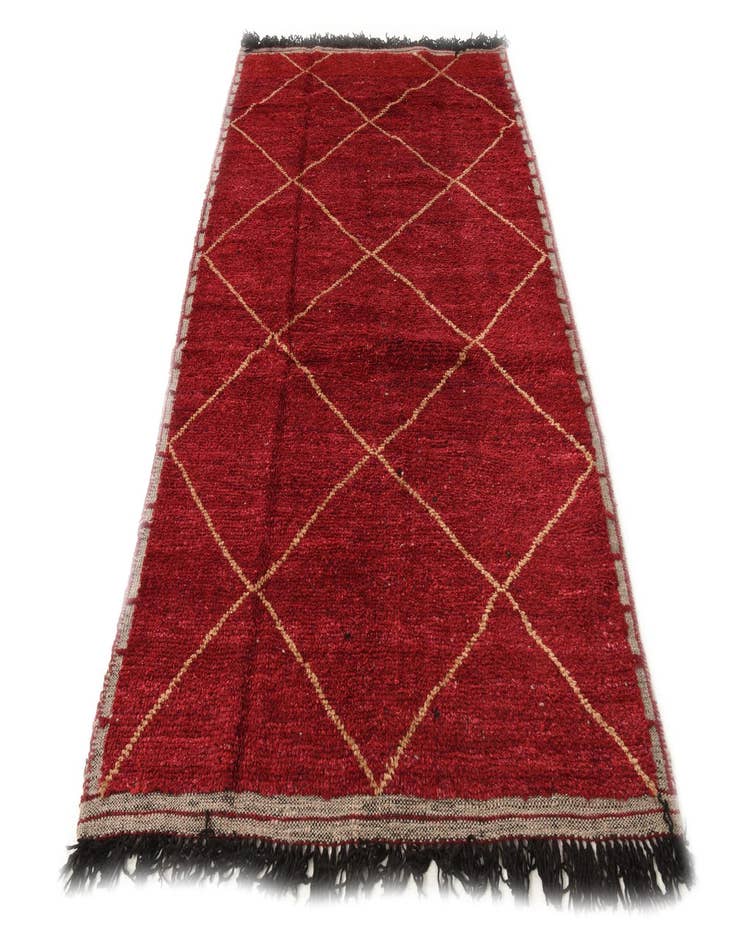 Detail image of  5' 2 x 8' 8  Hand Knotted Moroccan Wool Rug