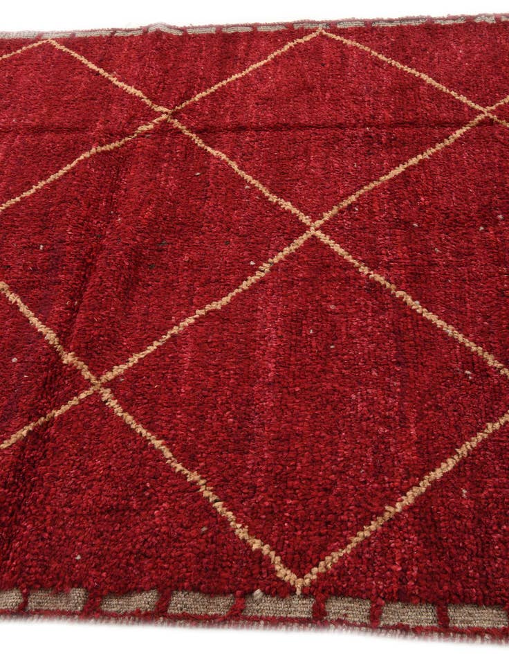 Detail image of  5' 2 x 8' 8  Hand Knotted Moroccan Wool Rug