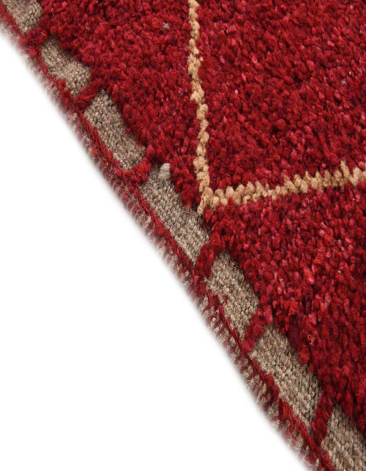 Detail image of  5' 2 x 8' 8  Hand Knotted Moroccan Wool Rug
