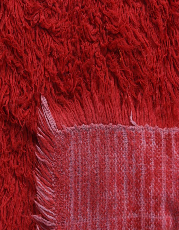 Detail image of  5' 4 x 8'  Hand Knotted Moroccan Wool Rug