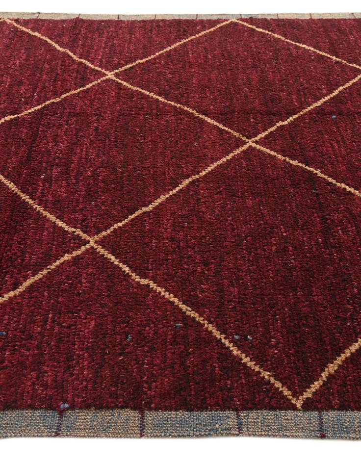 Detail image of  6' 4 x 9' 7  Hand Knotted Moroccan Wool Rug