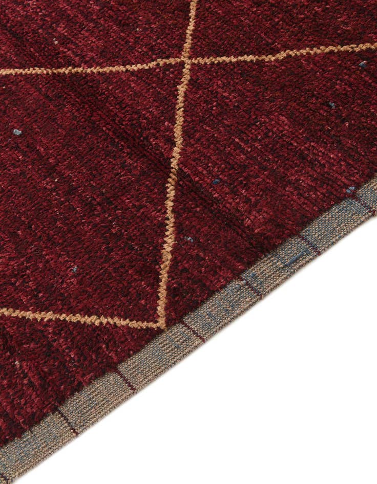 Detail image of  6' 4 x 9' 7  Hand Knotted Moroccan Wool Rug