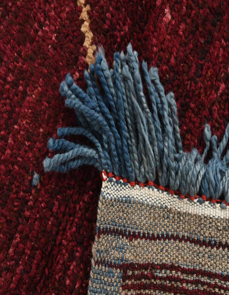 Detail image of  6' 4 x 9' 7  Hand Knotted Moroccan Wool Rug