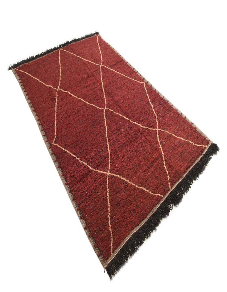 Detail image of  6' 2 x 9' 6  Hand Knotted Moroccan Wool Rug