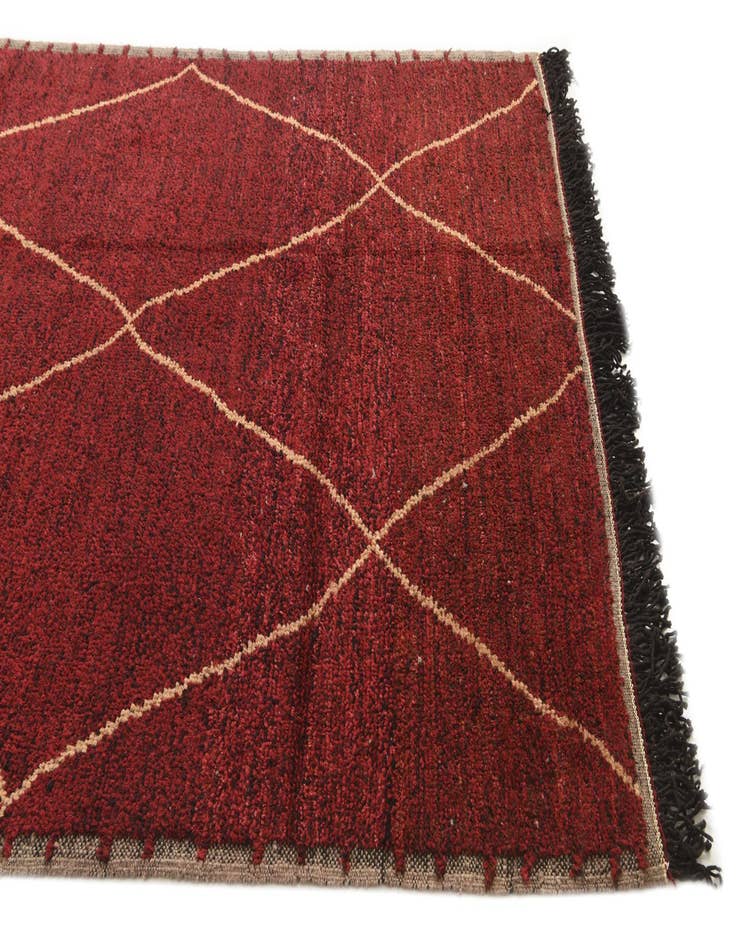 Detail image of  6' 2 x 9' 6  Hand Knotted Moroccan Wool Rug