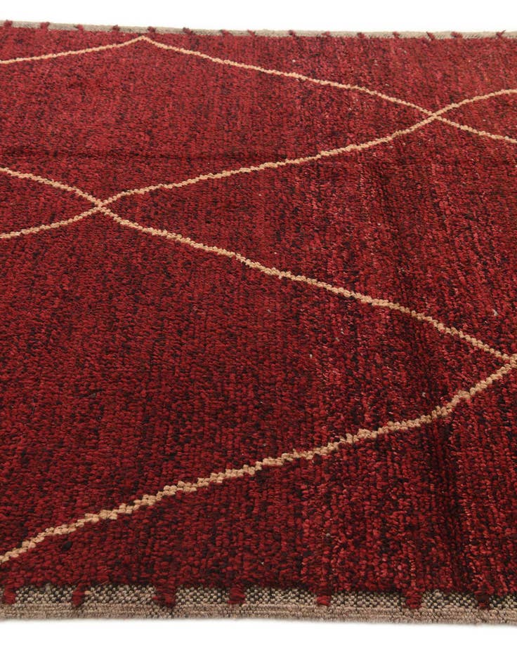 Detail image of  6' 2 x 9' 6  Hand Knotted Moroccan Wool Rug