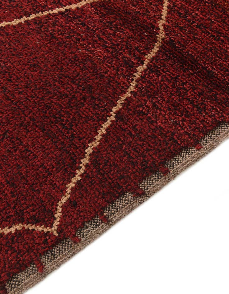 Detail image of  6' 2 x 9' 6  Hand Knotted Moroccan Wool Rug