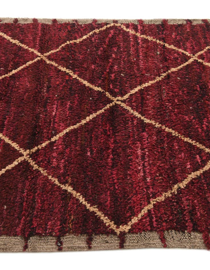 Detail image of  4' 1 x 6' 3  Hand Knotted Moroccan Wool Rug