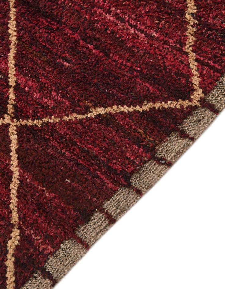 Detail image of  4' 1 x 6' 3  Hand Knotted Moroccan Wool Rug