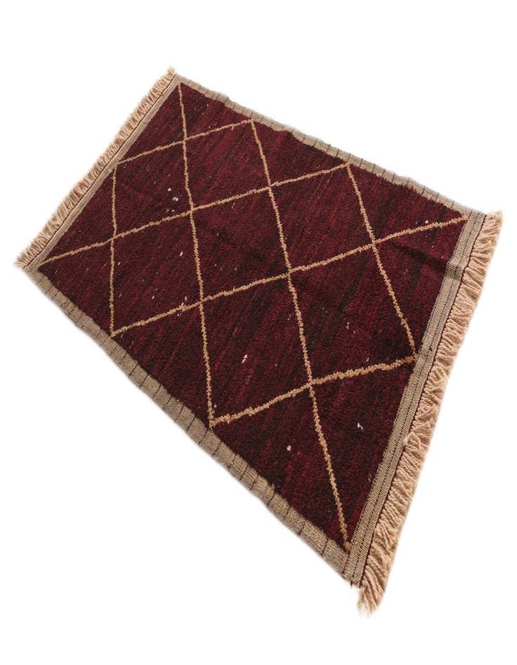 Detail image of  4' x 6' 7  Hand Knotted Moroccan Wool Rug