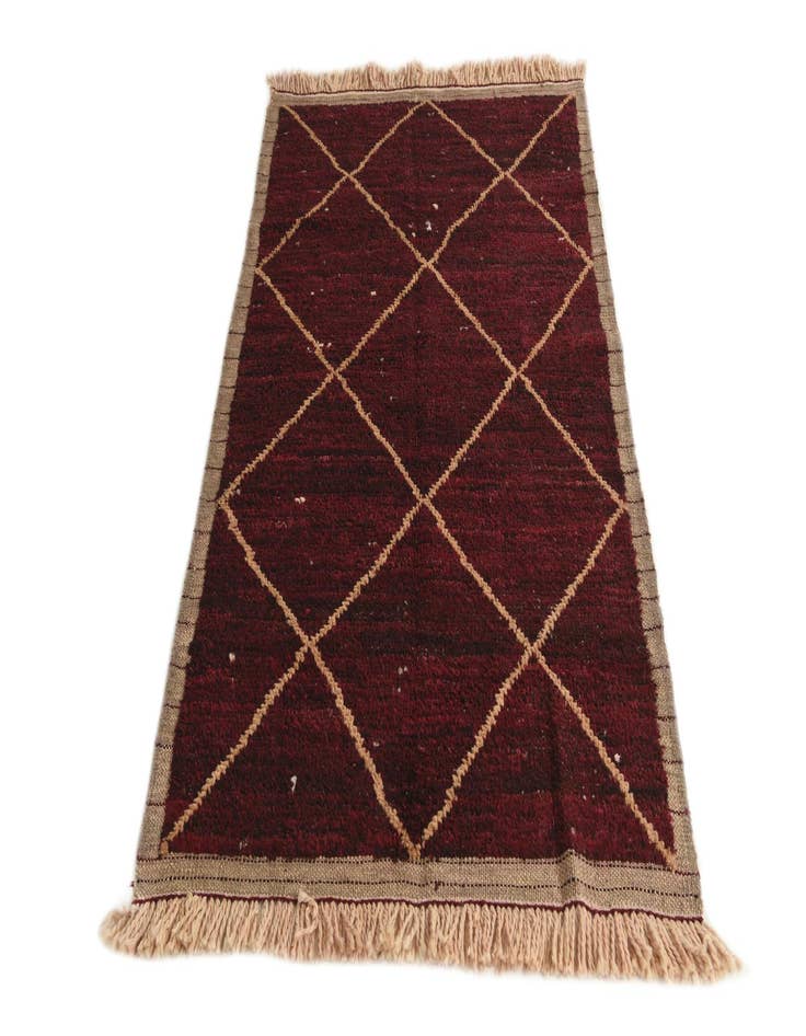 Detail image of  4' x 6' 7  Hand Knotted Moroccan Wool Rug