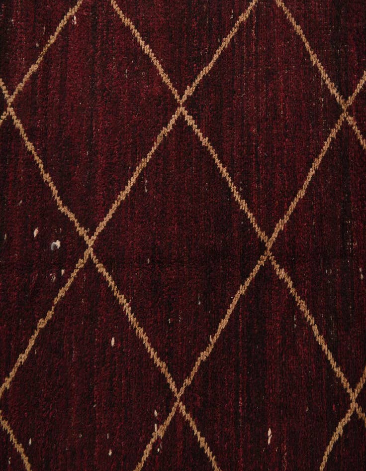 Detail image of  4' x 6' 7  Hand Knotted Moroccan Wool Rug