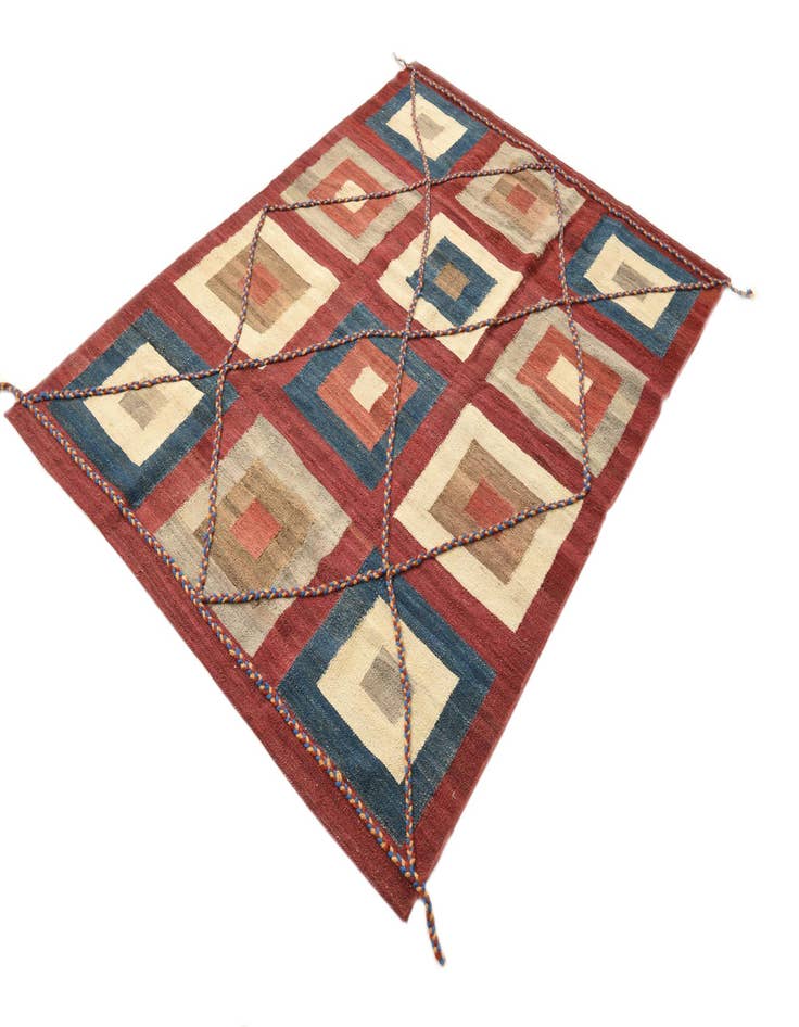 Detail image of  4' 9 x 6' 6  Hand Knotted Moroccan Wool Rug