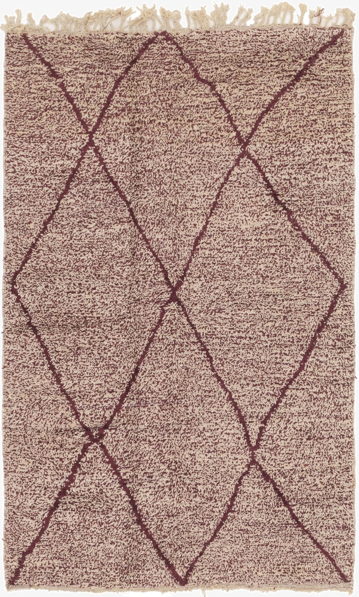  5' x 8'  Hand Knotted Moroccan Wool Rug