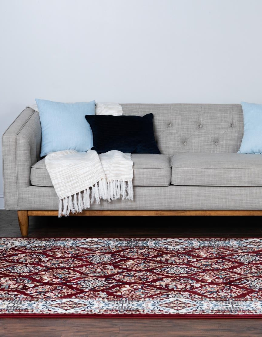 Burgundy 5' x 8' Nain Design Rug | Rugs.com