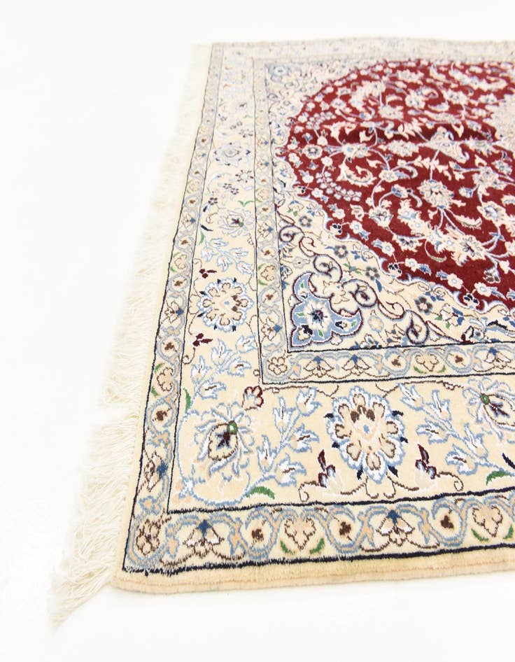 Detail image of  5' 1 x 7' 9  Hand Knotted Nain Persian Rug