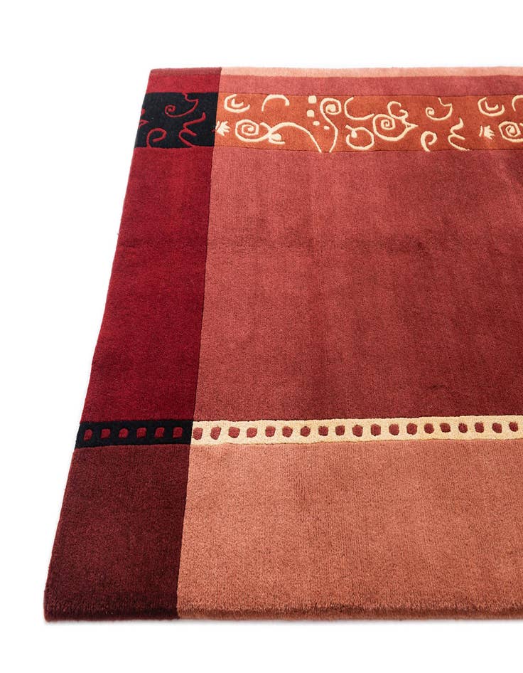 Detail image of  4' 9 x 6' 6  Hand Knotted Nepal Wool Rug