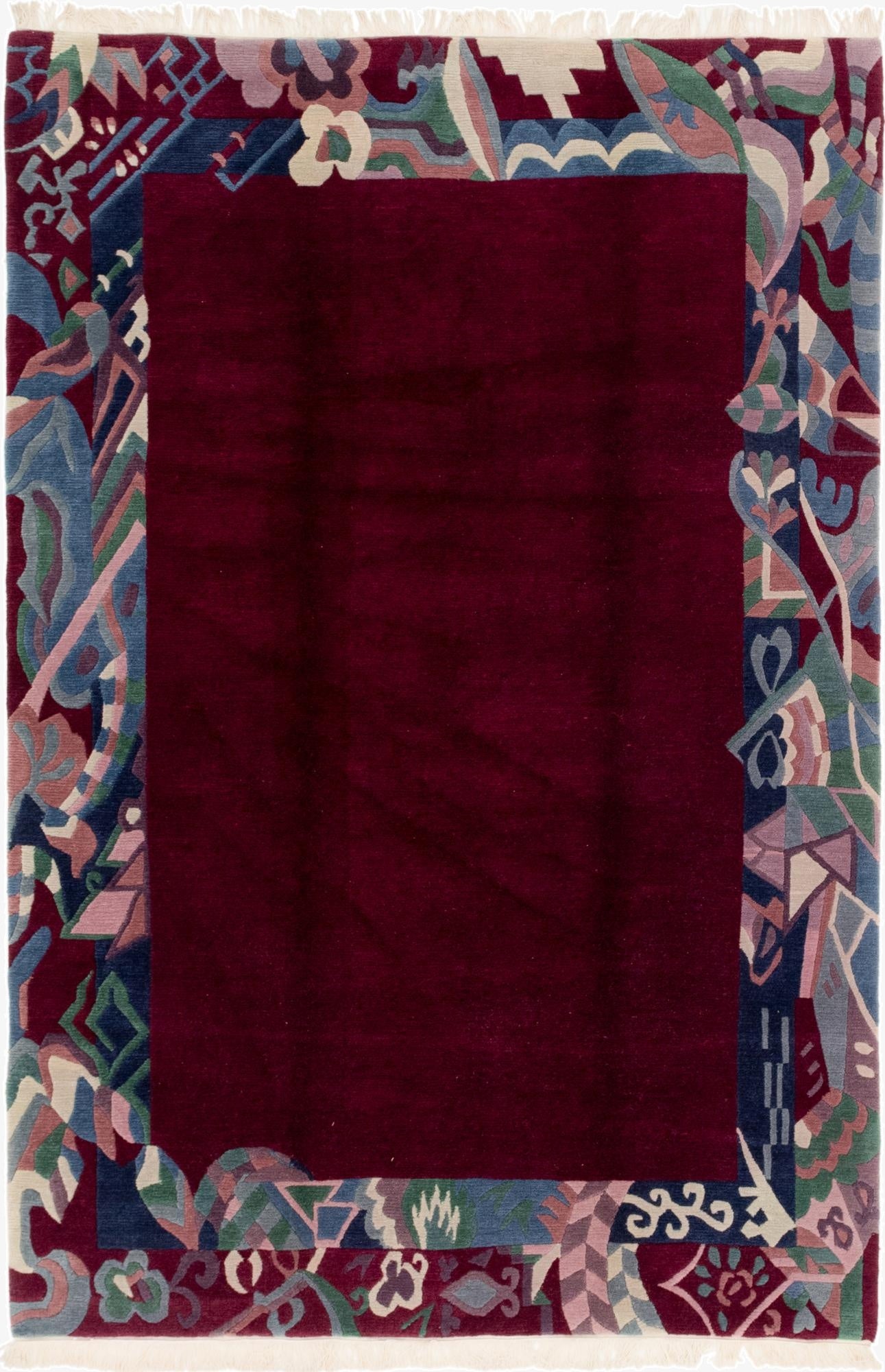  6' 6 x 9' 7  Hand Knotted Nepal Wool Rug