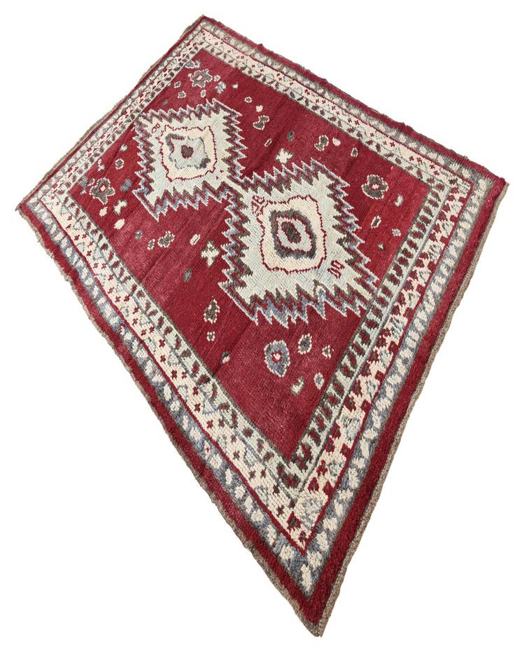 Detail image of  5' 2 x 7' 7  Hand Knotted Oushak Wool Rug