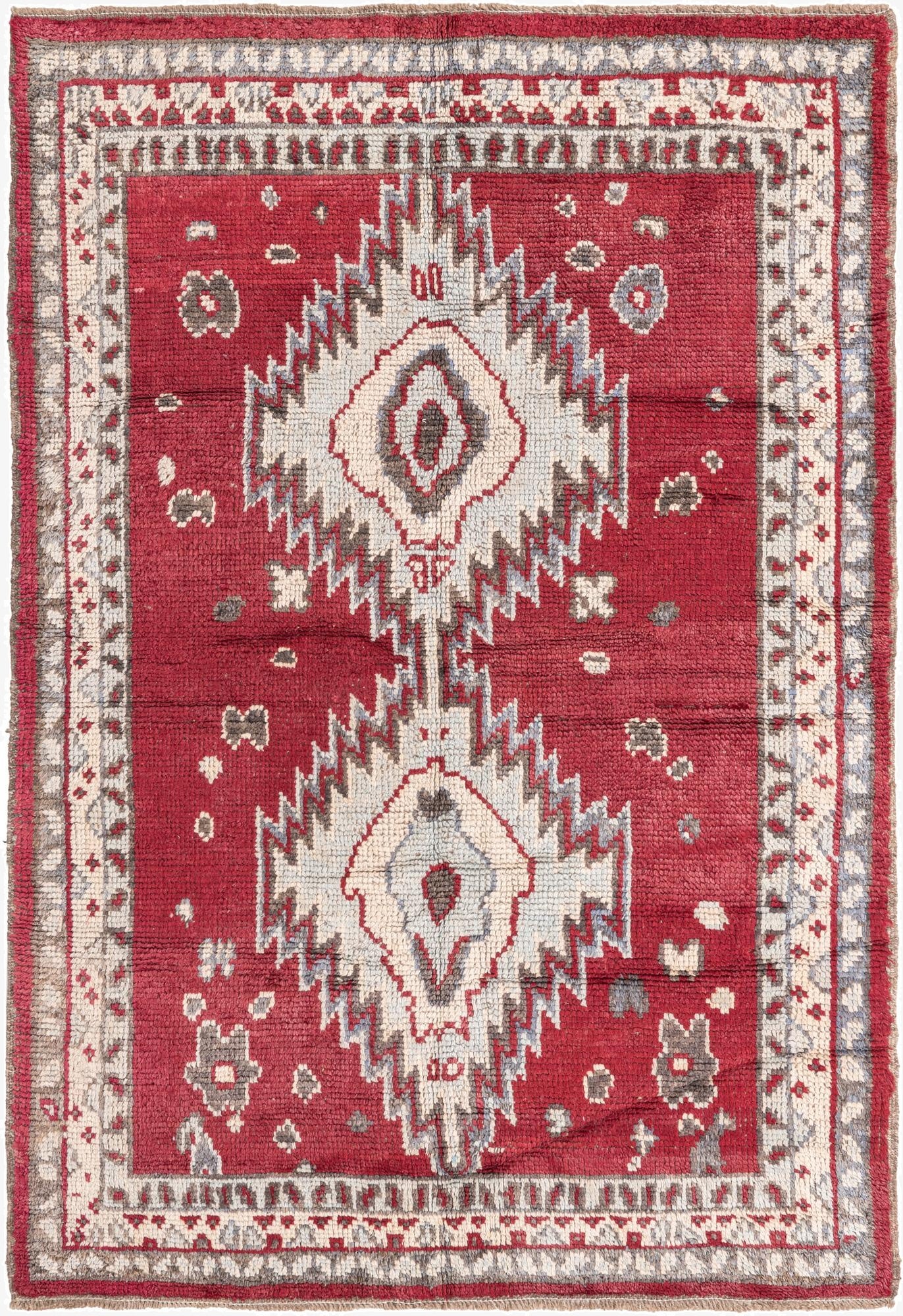  5' 2 x 7' 7  Hand Knotted Oushak Wool Rug