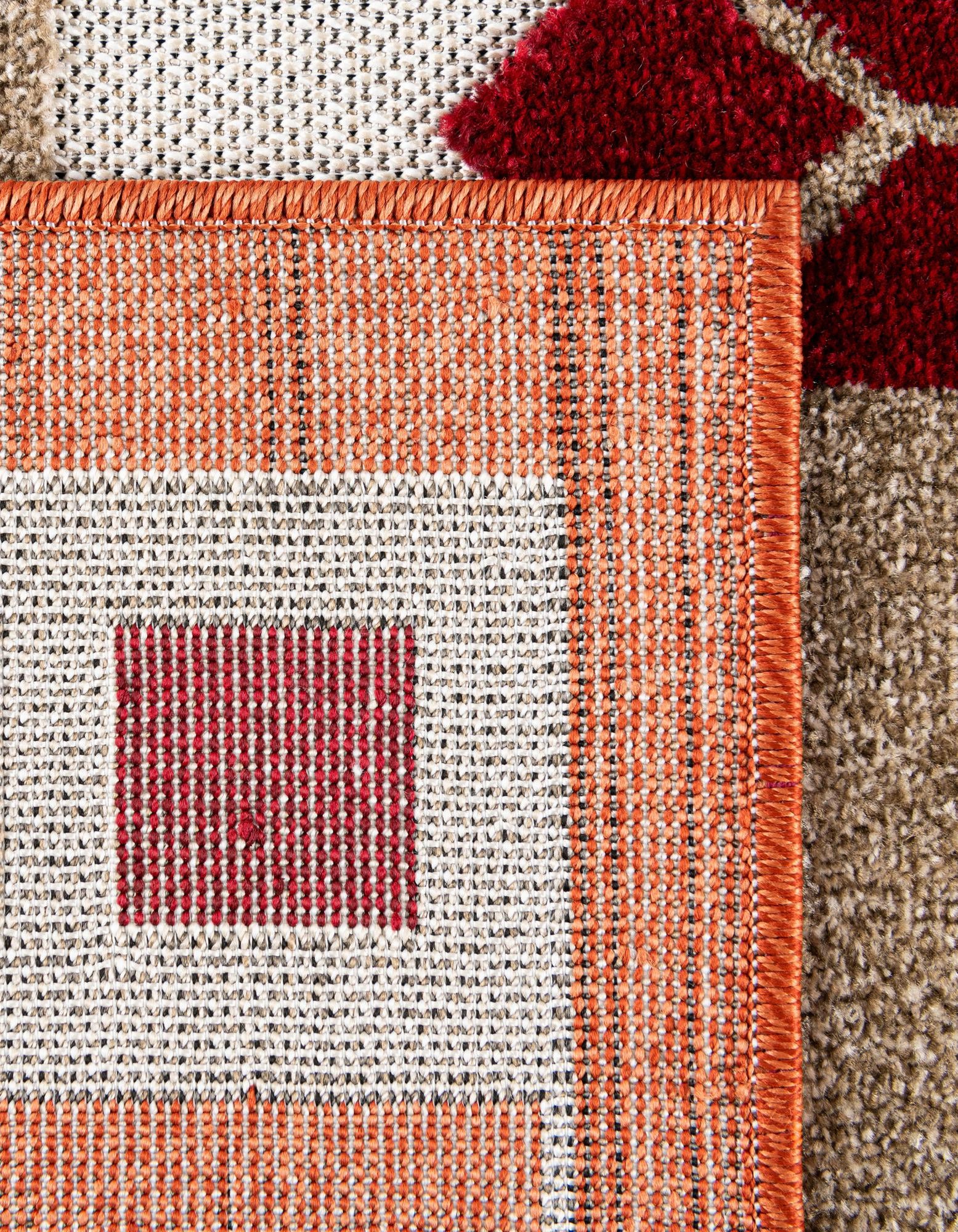 Burgundy 5' x 8' Modern Indoor / Outdoor Rug | Rugs.com