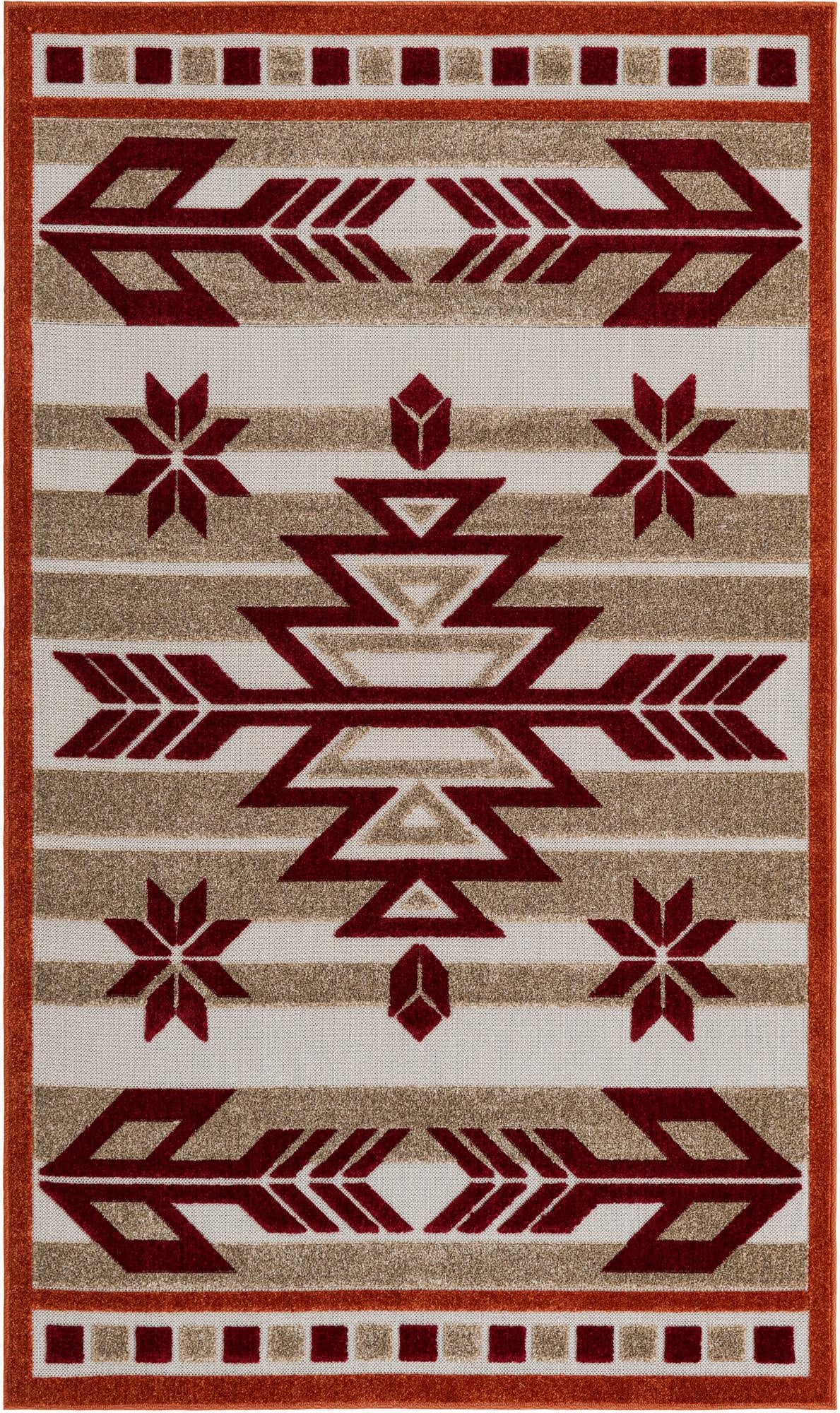  5' x 8'  Washable Modern Indoor / Outdoor Rug