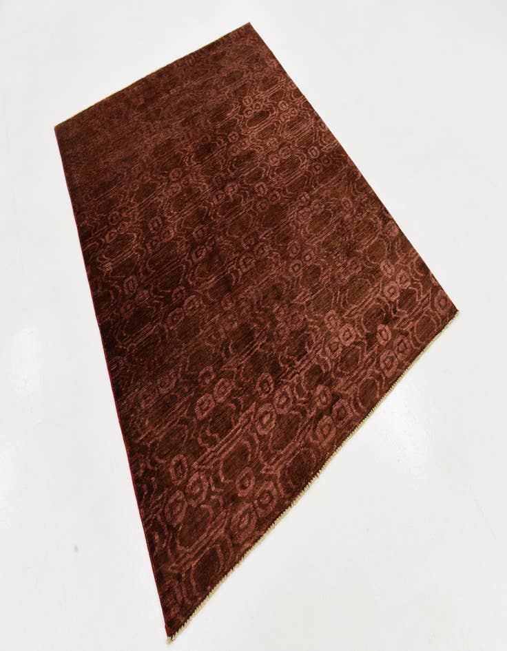 Detail image of  4' 10 x 6' 2  Hand Knotted Peshawar Ziegler Rug