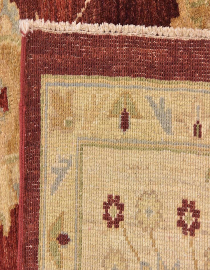 Detail image of  6' x 8' 4  Hand Knotted Peshawar Ziegler Rug