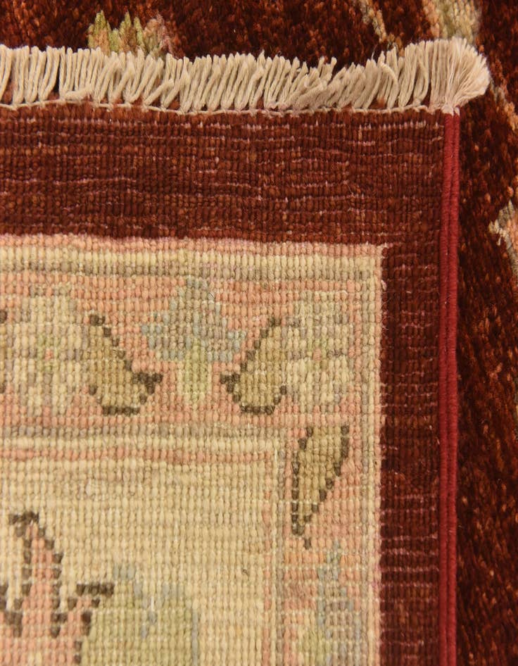 Detail image of  6' 6 x 9' 7  Hand Knotted Peshawar Ziegler Rug