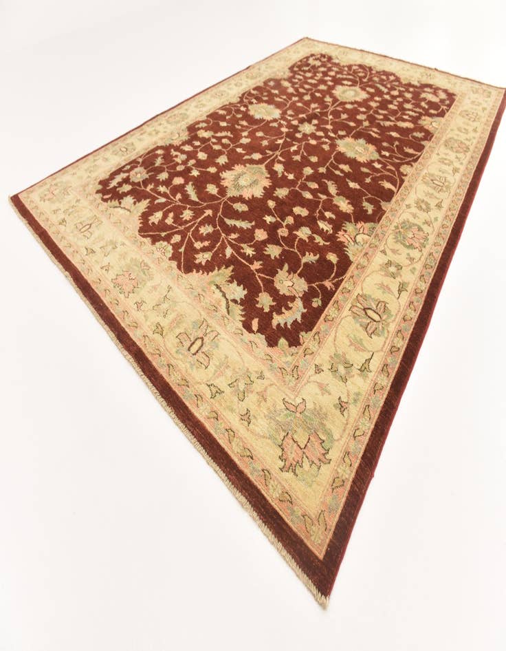 Detail image of  6' 6 x 9' 7  Hand Knotted Peshawar Ziegler Rug