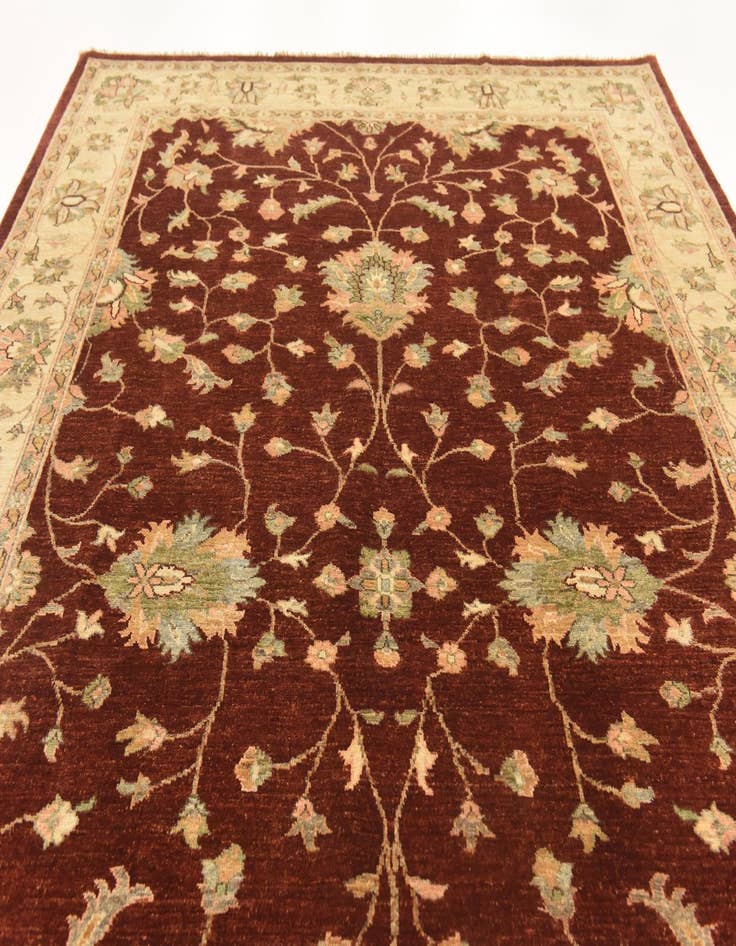 Detail image of  6' 6 x 9' 7  Hand Knotted Peshawar Ziegler Rug