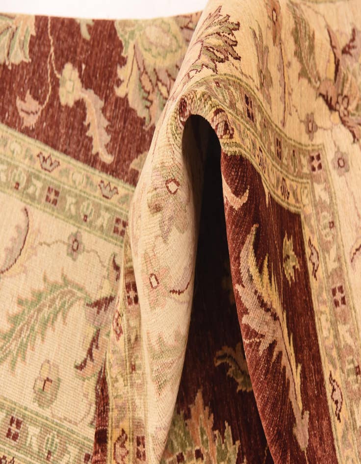 Detail image of  8' x 10' 11  Hand Knotted Peshawar Ziegler Rug