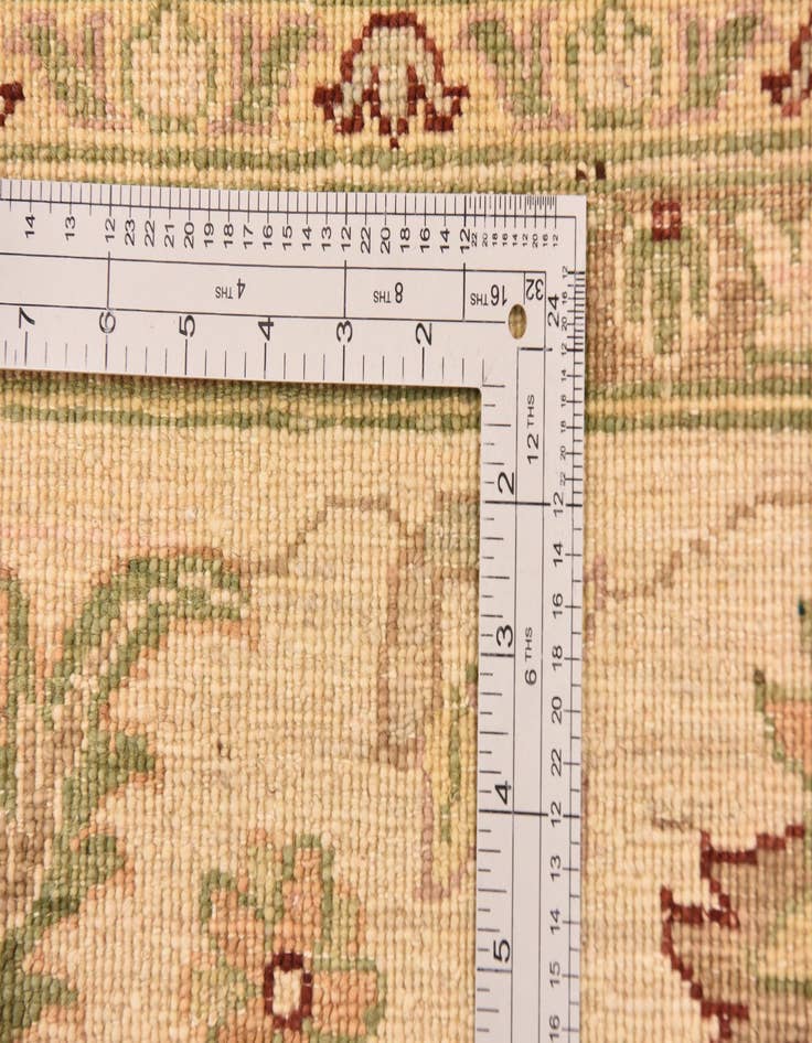 Detail image of  8' x 10' 11  Hand Knotted Peshawar Ziegler Rug