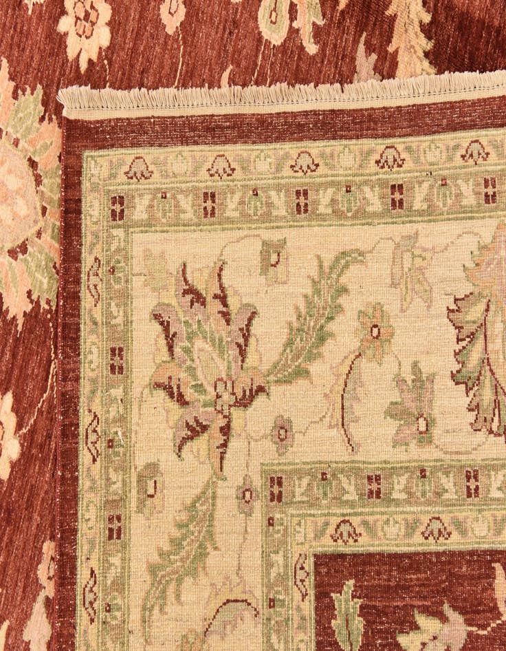 Detail image of  8' x 10' 11  Hand Knotted Peshawar Ziegler Rug