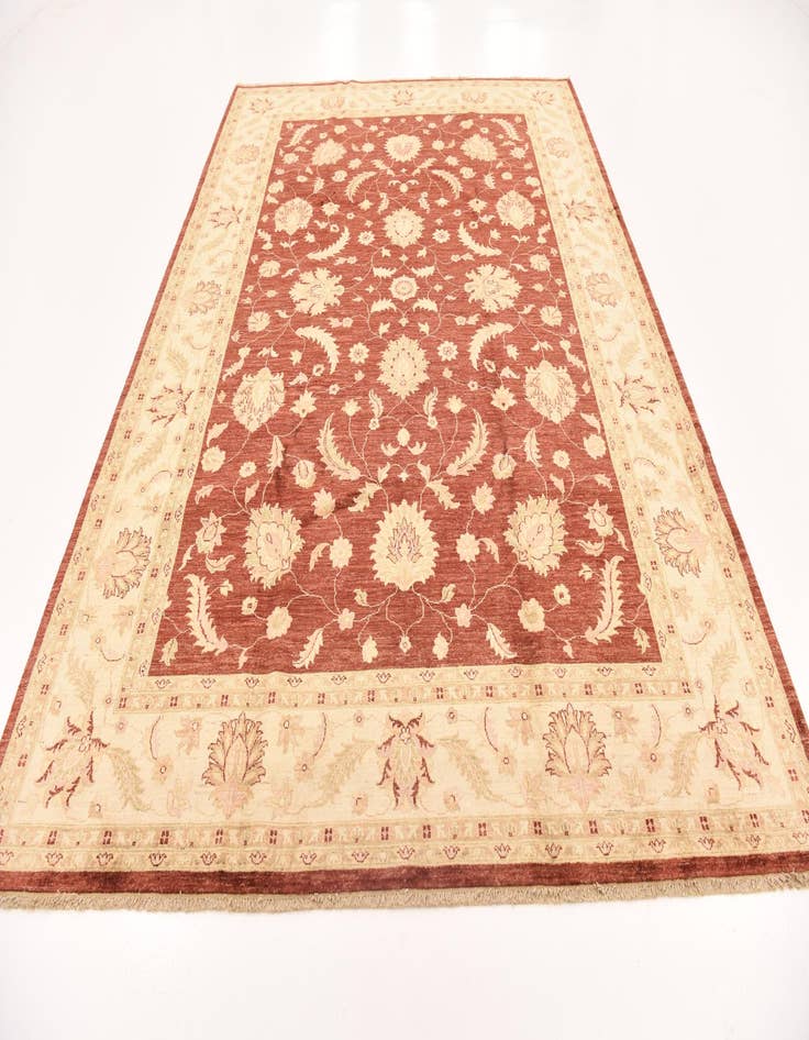 Detail image of  8' x 10' 11  Hand Knotted Peshawar Ziegler Rug